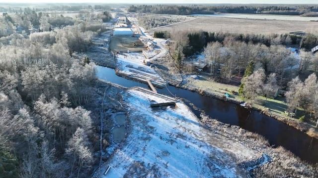 Строительство Rail Baltica в Эстонии (мост через реку Keila) - ноябрь 2025