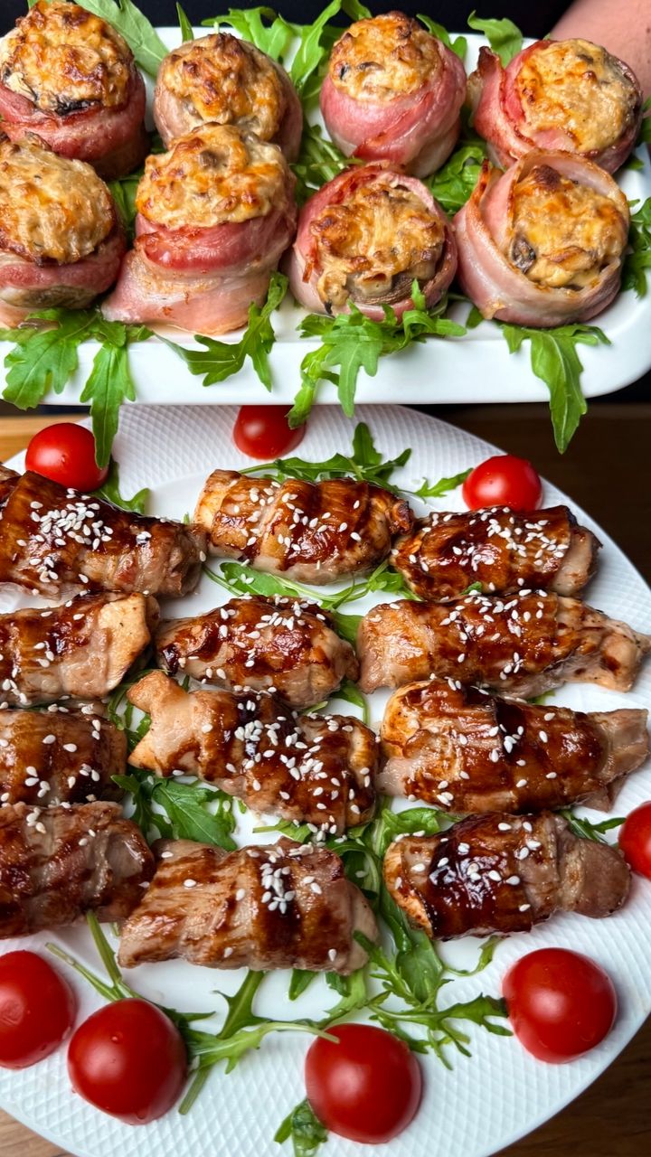 Две топовые закуски с беконом на новогодний стол