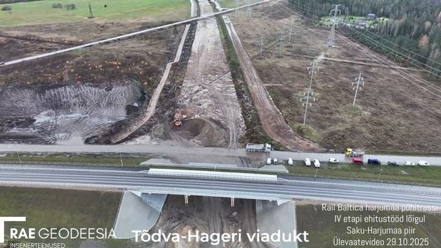 Строительство Rail Baltica в Эстонии (участок Harju IV) - октябрь 2025