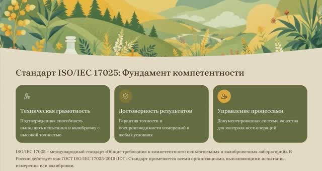 ГОСТ ИСО 17025-2019 "Общие требования к компетентности испытательных и калибровочных лабораторий"