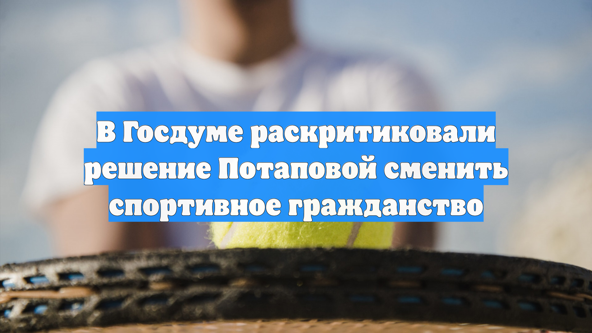 В Госдуме раскритиковали решение Потаповой сменить спортивное гражданство