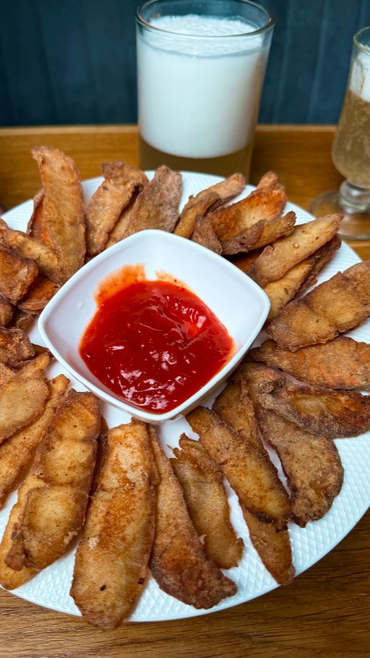 Чипсы из щуки к пенному