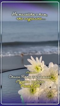 НЕ ЖАЛЕЙТЕ О ТОМ, ЧТО СЛУЧИЛОСЬ.