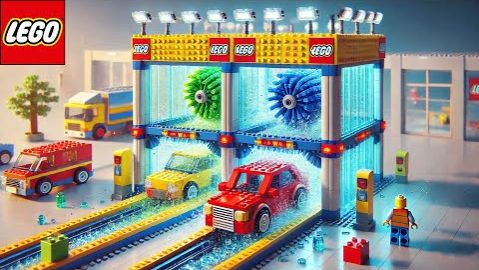 Лего Автомойка LEGO Работает без Сбоев После Двух Тестов Датчиков