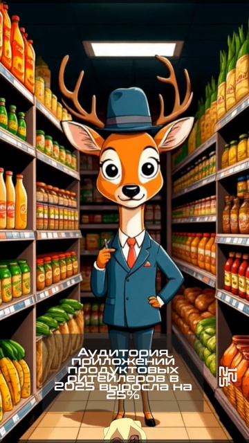 Аудитория приложений продуктовых ритейлеров в 2025 выросла на 25%