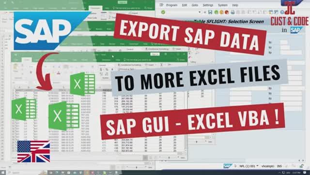 Exporting SAP Data to Multiple Excel Files Using SAP GUI Scripting & Excel VBA Macros [english]