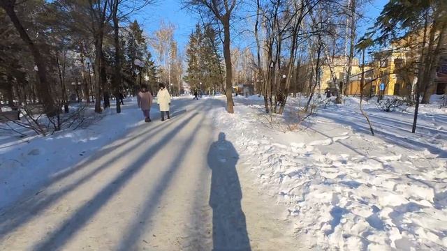 Der Zentralpark für Kultur und Erholung in Nowosibirsk | Winterlicher Bummel in Sibirien | Russland