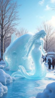 Магия ледяных скульптур 💙💦🌬💧💎🧊