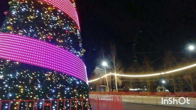 Городская ёлка на асфальте