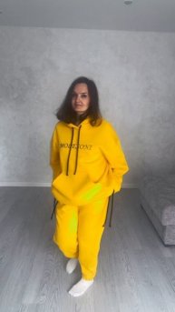 Спортивный костюм с начесом кроя оверсайз