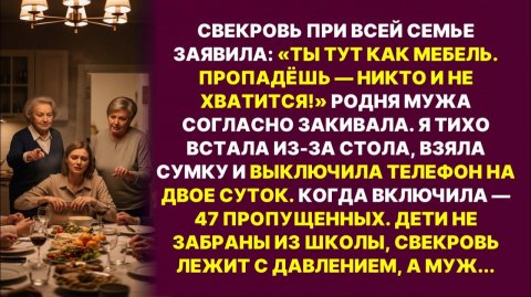 Свекровь: «Пропадёшь — никто не хватится». Через день... | История из жизни | Слушать Истории
