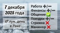 Лунный день 7 декабря 2025 года, гороскоп дня