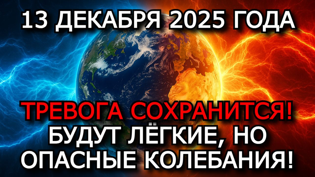 МАГНИТНЫЕ БУРИ 13 ДЕКАБРЯ 2025 — ЗЕЛЁНАЯ ЗОНА И ОПАСНОСТЬ ДЛЯ МЕТЕОЗАВИСИМЫХ ⚠️