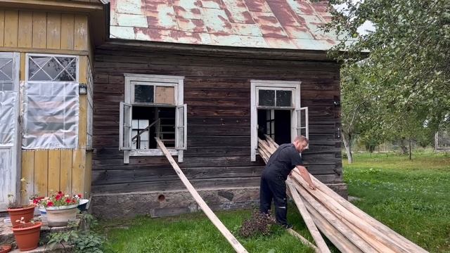 Вот и пришла осень, яблочный сок и потолок #хочувдеревню #хутор