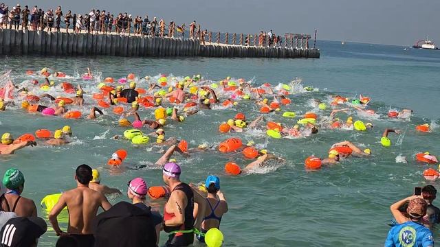 тысячи участников заплыва