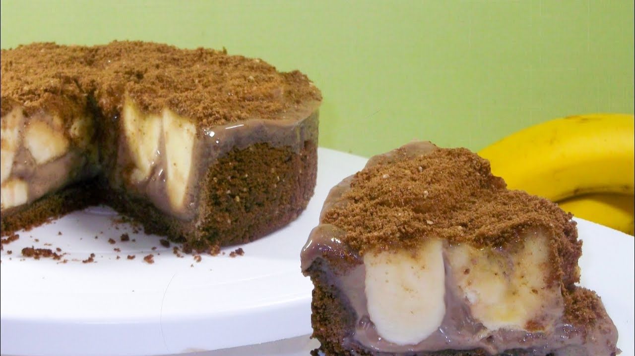 🍌Бананово-шоколадный торт без духовки