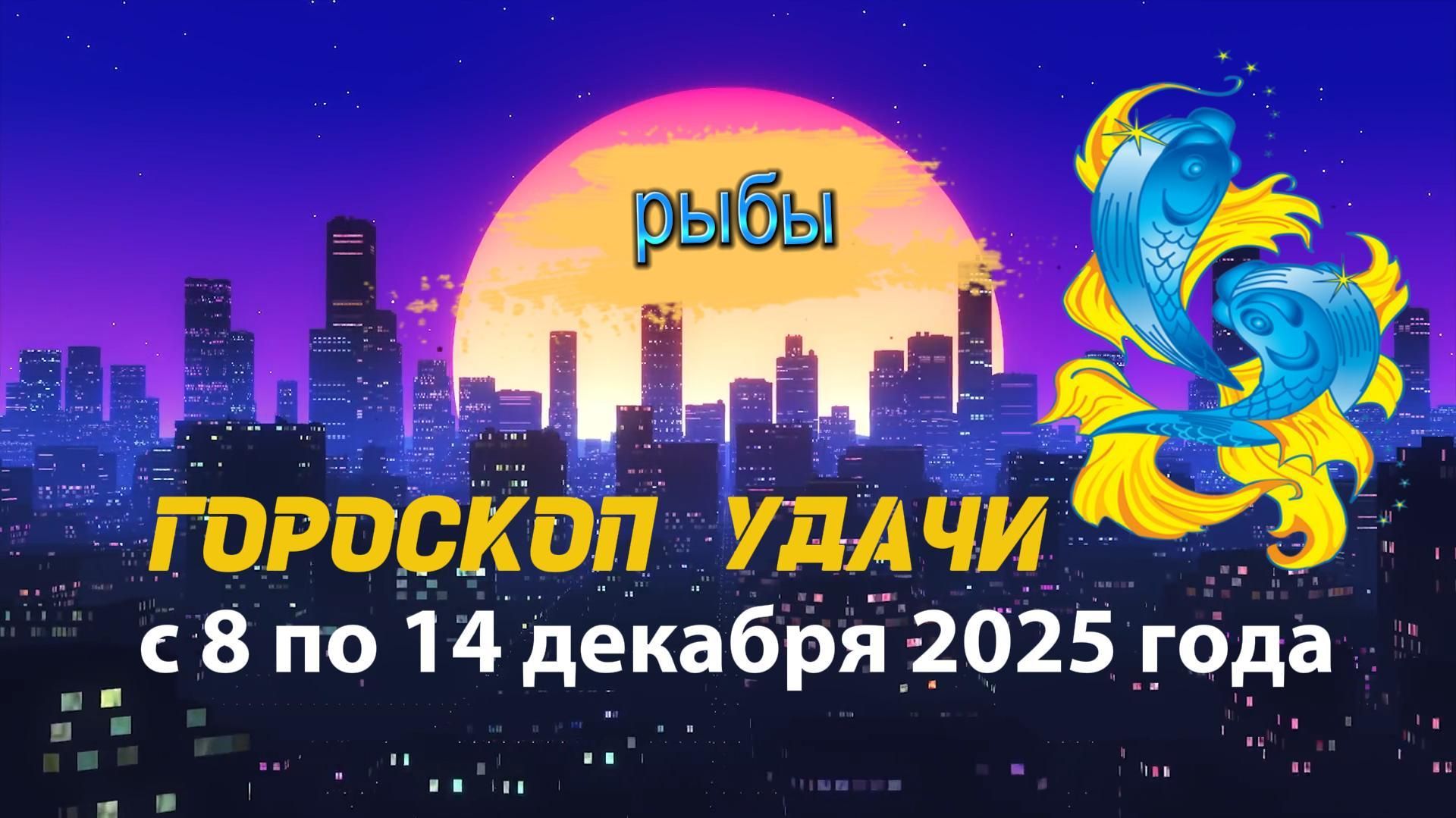 Гороскоп удачи с 8 по 14 декабря 2025 года. Рыбы