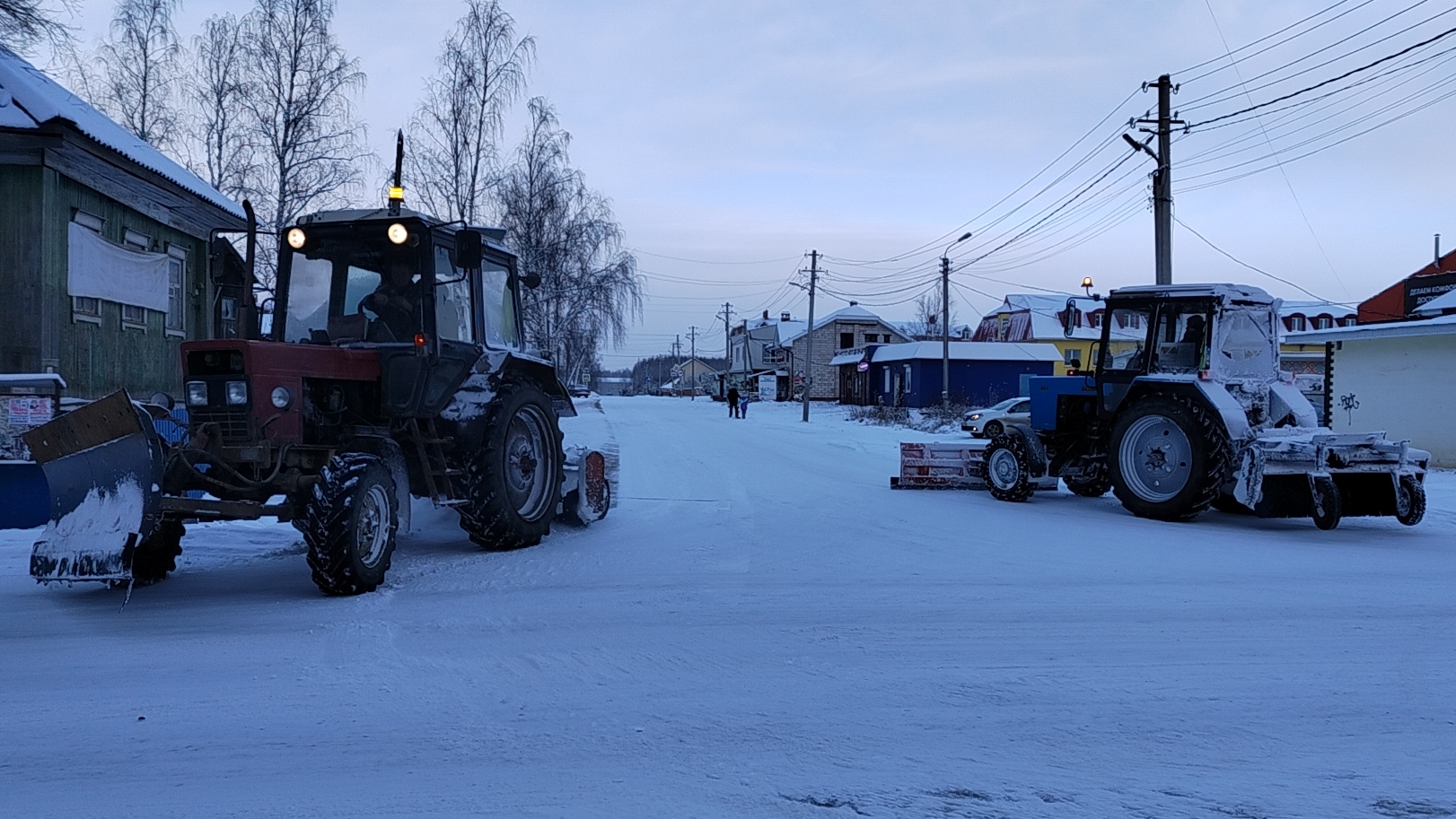 очистка дорог от снега 98 часть