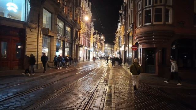 РОЖДЕСТВЕНСКАЯ СКАЗКА ✨ Прогулка по ночному Амстердаму в гирляндах