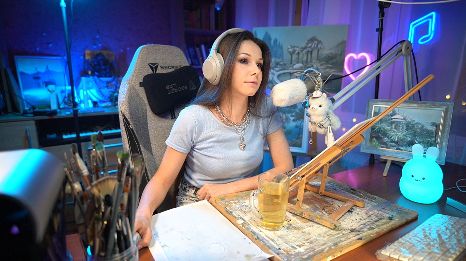 🎨КАРТИНА МАСЛОМ НА СТРИМЕ #ламповыйстрим #девушкастримит #живопись #картина #рисование