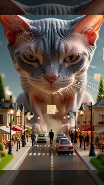 Громадный кот без шерсти