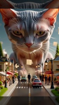 Громадный кот без шерсти