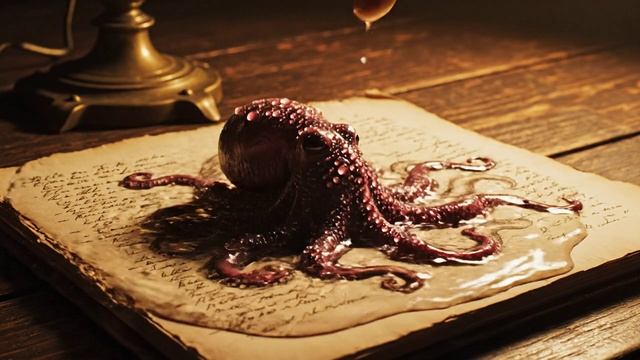 Красивое оживление осьминога от Veo3