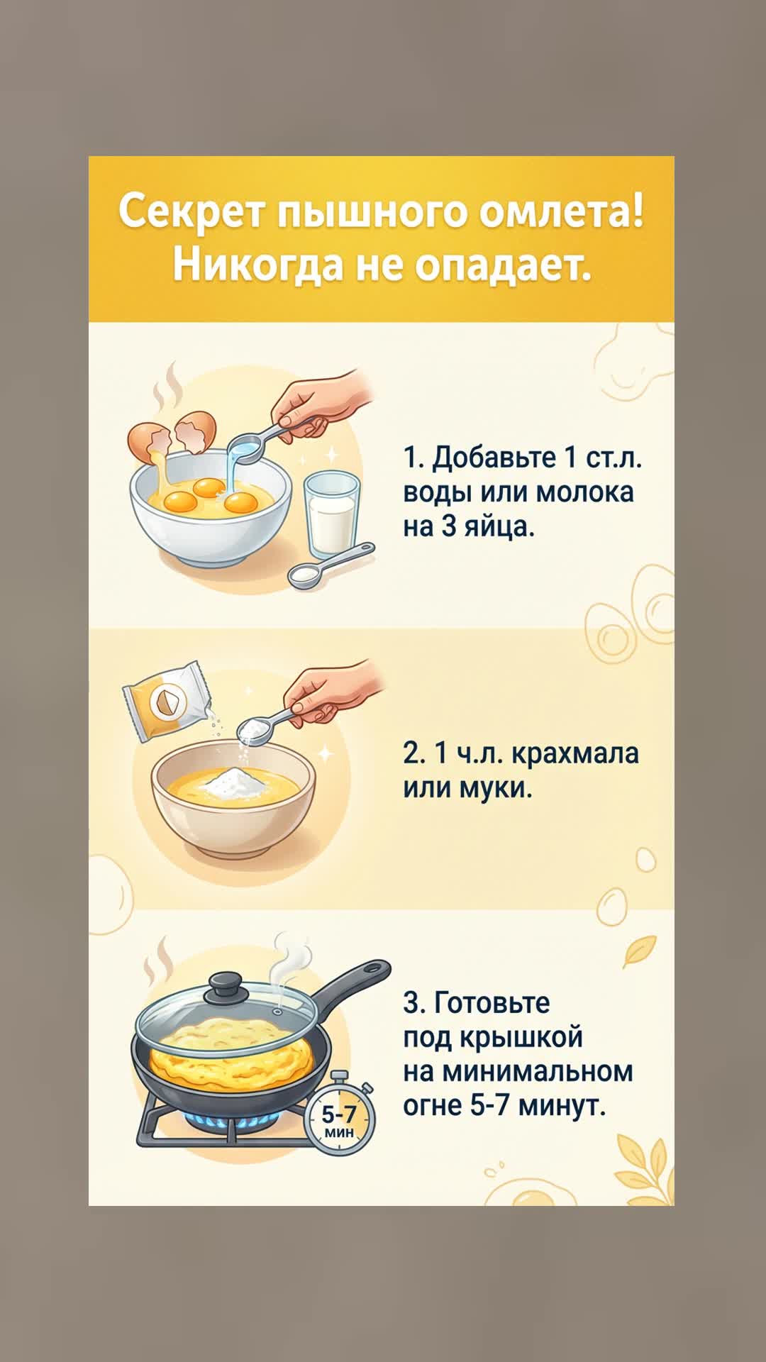 Как приготовить идеальный омлет