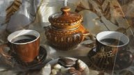 Игорь Янакий -Две чашки кофе на столе