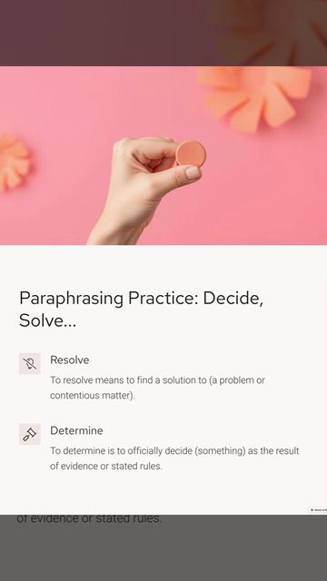 Paraphrasing practice