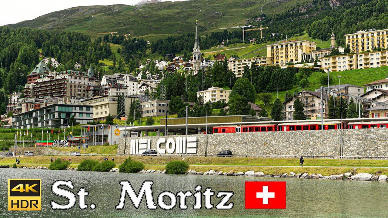 Switzerland, St Moritz - The Peaceful Charm of St. Moritz on a Cloudy Day