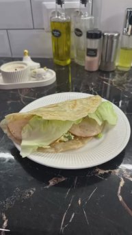 Завтрак с топовой лепешкой роти