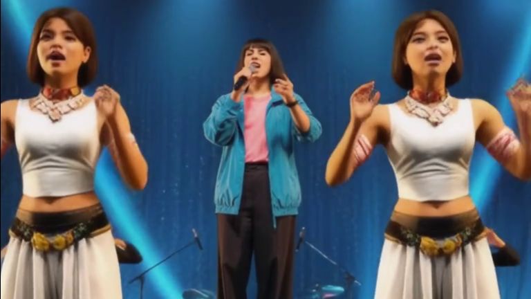 Сгенерированное видео. Танцевальная музыка