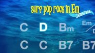 Surf Pop Rock Guitar Backing Track in Em