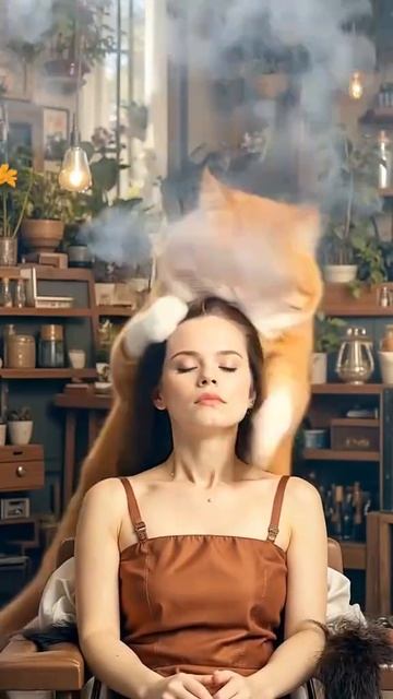 Мастер на все лапы. И готовит, и стрижёт.