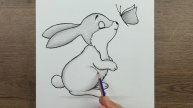 Как легко нарисовать Милейшего Кролика — Простые рисунки карандашом