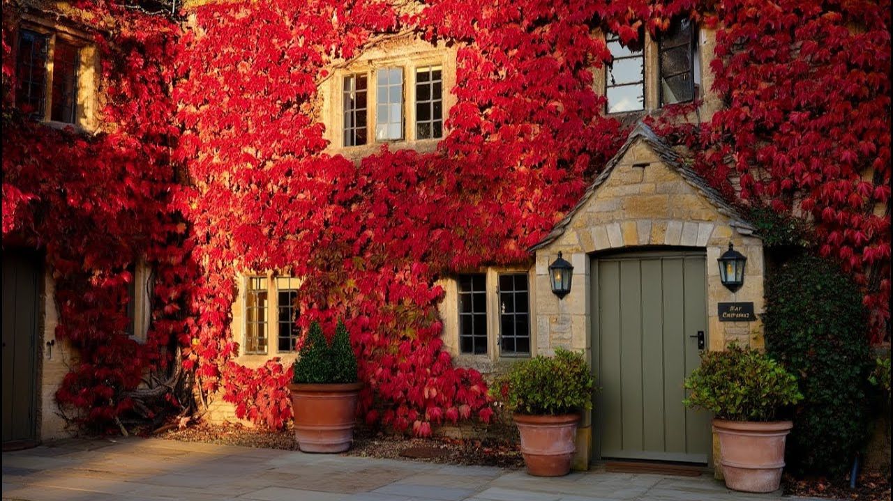 UK, Cotswolds Peaceful Countryside - Lower Slaughter Village Autumn Walk