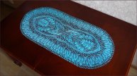 Салфетка овальная спицами. Уголок. Часть 5.