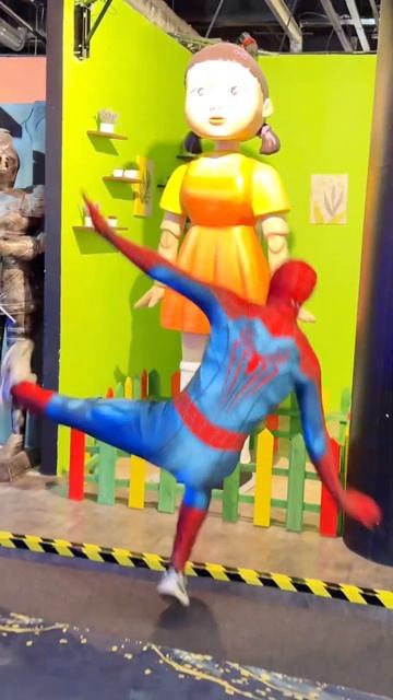 Spider-Man was scared of the doll#funny