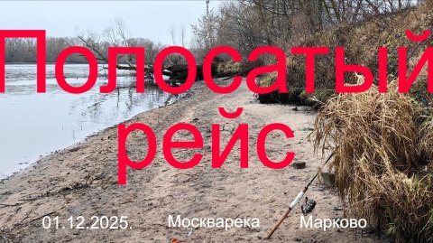 Полосатый рейс. 01.12.2025. Москварека. с. Марково. Рыбалка в Подмосковье.