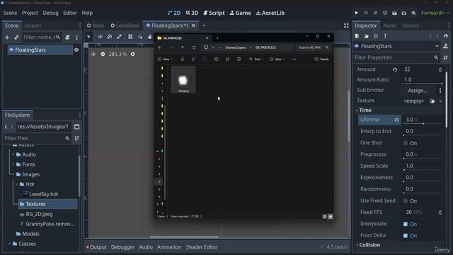9 - Game 3 Platformer - Granny's Capers - 08 - Particles