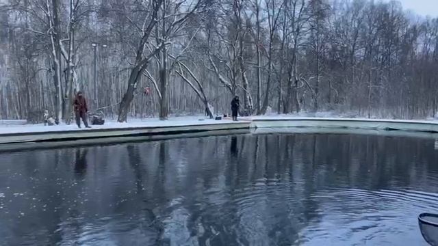 Запуск форели в лесной водоем