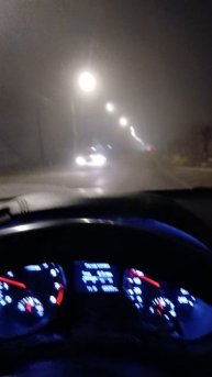 Еду я в тумане, густом тумане в Подмосковье