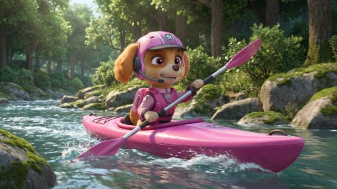 Щенячий патруль, Скай, Маршал, Эверест, Гончик, Крепыш и Роки катаются на Байдарках, Для детей
