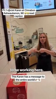 #США Висконсин, США. Сотрудница сети кафе пекарен Cinnabon провела "'мастер-класс" по мигрантам