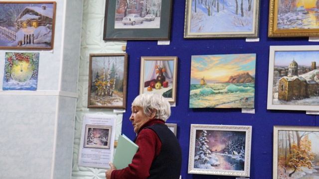Открытие выставки Живописи в библиотеке Пивоварова 10.12.2025г.