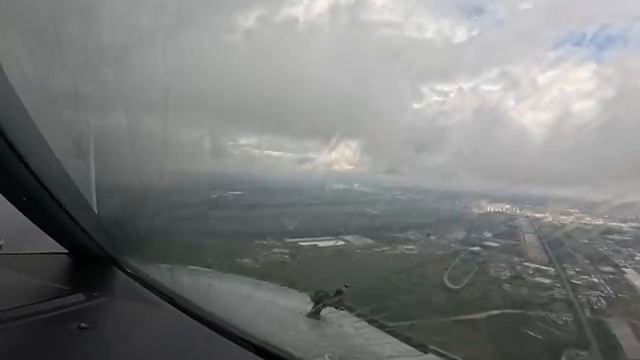 Заход на посадку Пулково.