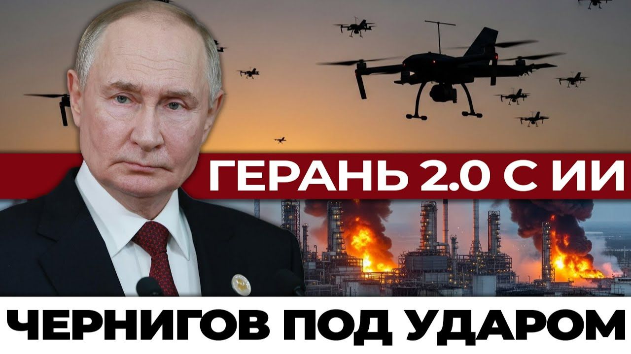 Чернигов под ударом дроны с ИИ находят цели БЕЗ оператора