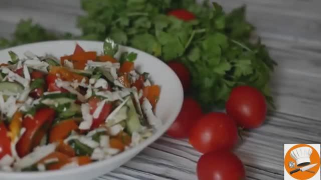 Овощной салат с сыром