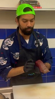 Нарезка dry-aged тунца Ahi для суши | Премиальная подготовка